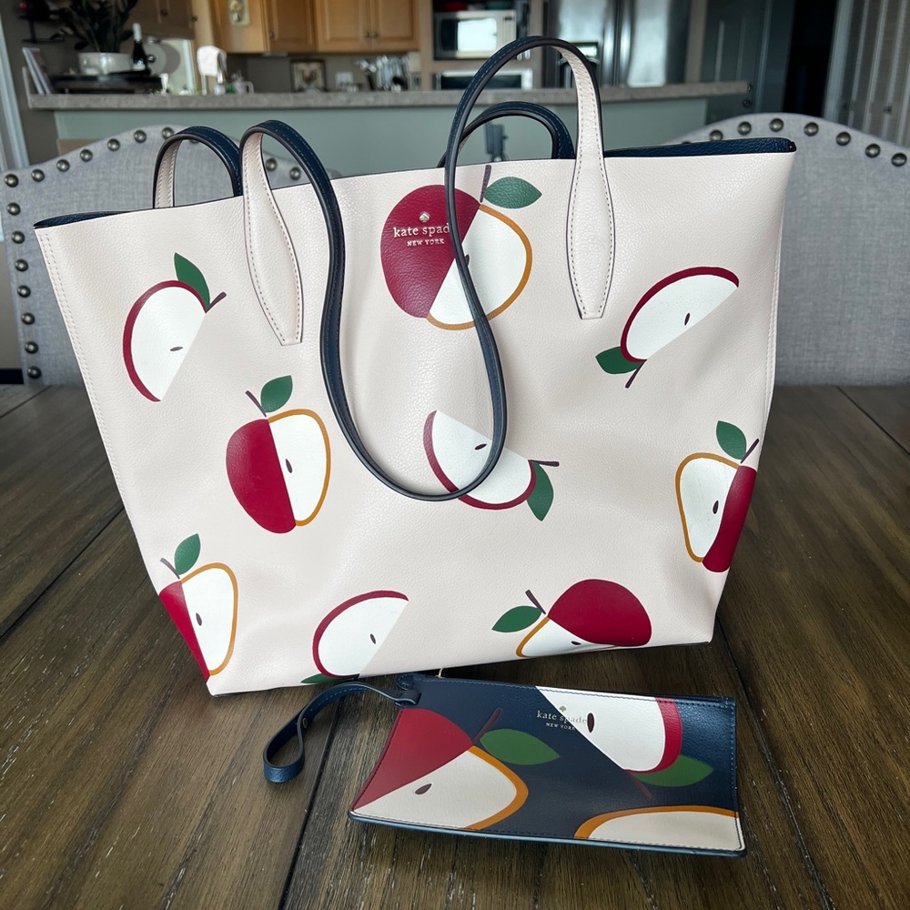 kate spade Honeycrisp Apple Tote Bag with Wristlet